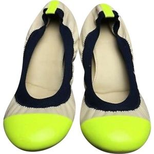 J. Crew Leather Cap Toe Made In Italy Ballet Flats